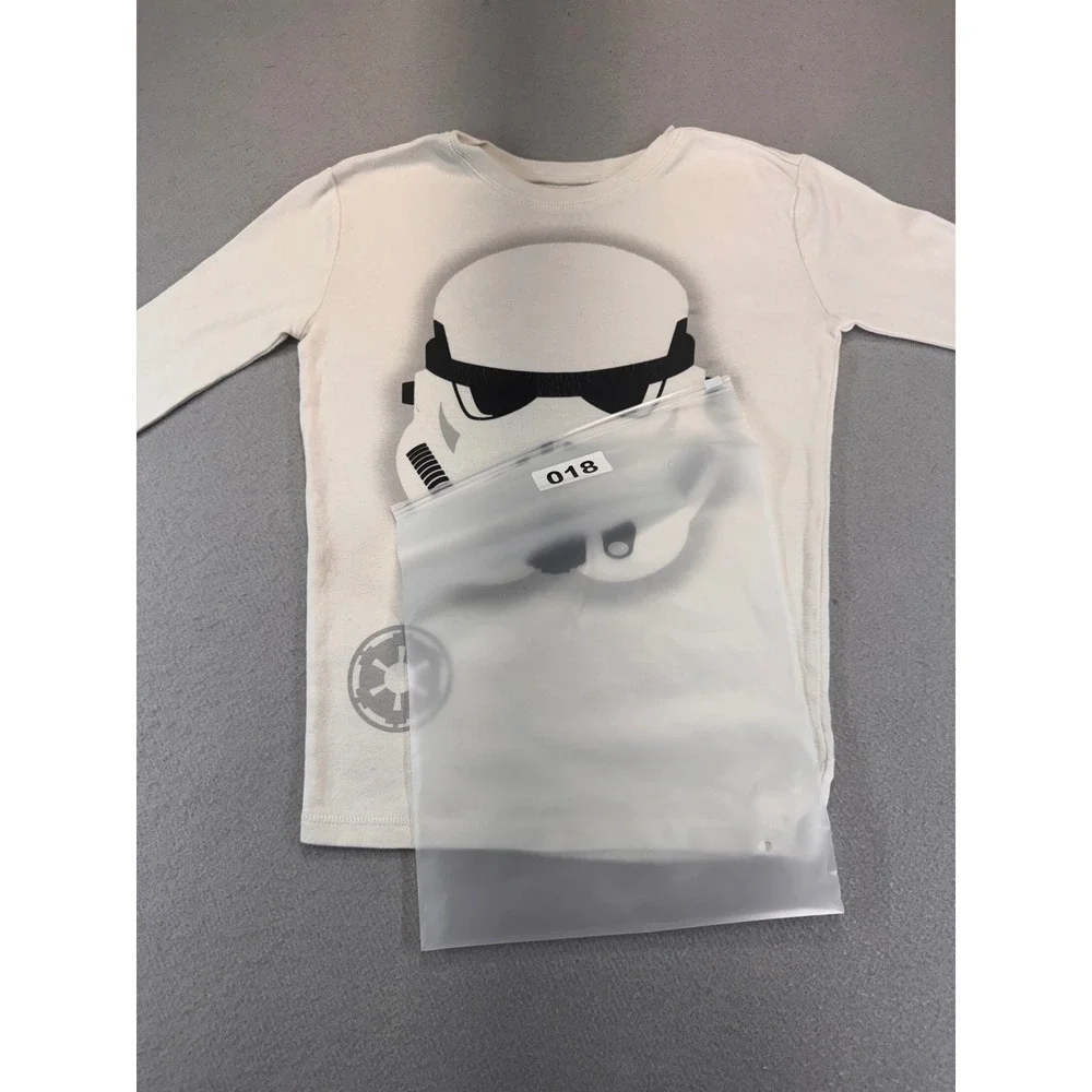 Gap Star Wars Stormtrooper Organically Grown Cotton Sleep Shirt Cream Size 12